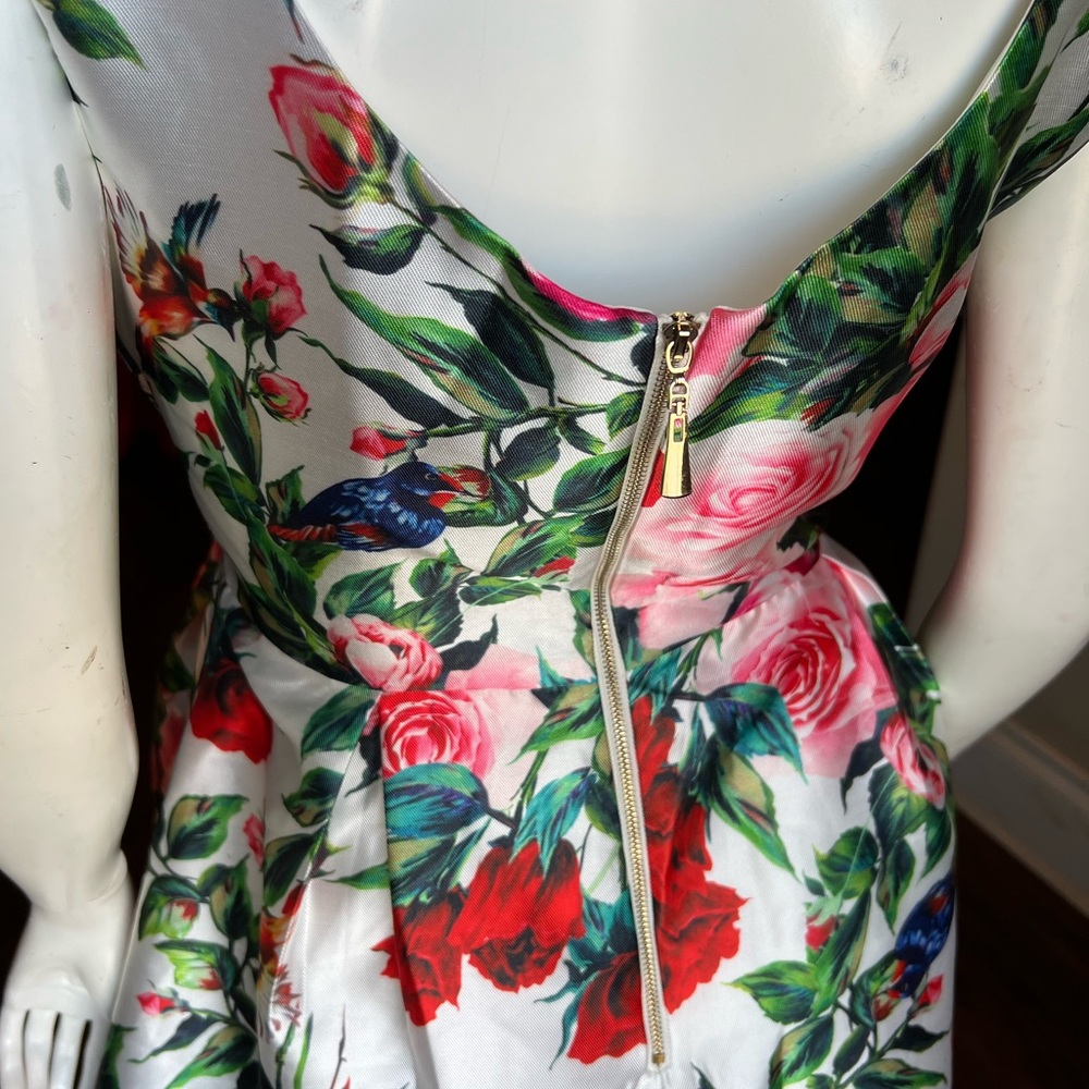 Flower pattern cocktail dress